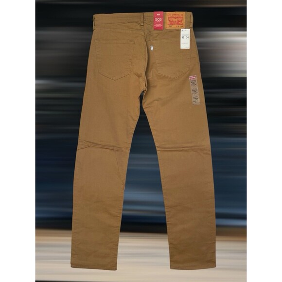 Levi's 505 Straight Fit Men’s W32 L34 2-Way Comfort Stretch Slub Twill Jeans - Picture 5 of 16